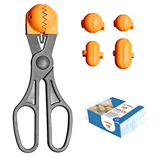 La Croquetera Pack-Mehrzweck-Utensilien in Orange – 4 austauschbare Teigformen + 20 Tabletts zur Aufbewahrung – 100% Spanisch: patentiert, Kunststoff, Orangefarben, 1 von La Croquetera