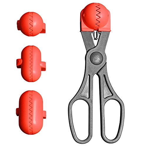 La Croquetera Frikadellenzange Multifunktionswerkzeug Rot - Mit 4 austauschbaren Formen für Kroketten, Frikadellen, Sushi, Bällchen, Rote von La Croquetera