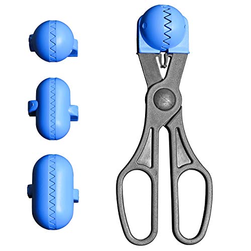 La Croquetera Frikadellenzange Multifunktionswerkzeug Blau - Mit 4 austauschbaren Formen für Kroketten, Frikadellen, Sushi, Bällchen, von La Croquetera
