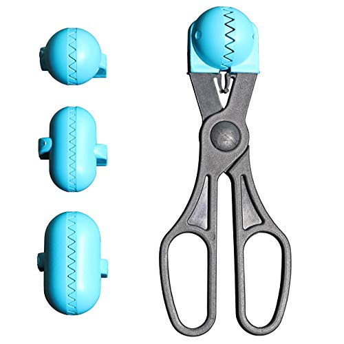 La Croquetera Frikadellenzange Multifunktionswerkzeug Blau - Mit 4 austauschbaren Formen für Kroketten, Frikadellen, Sushi, Bällchen, von La Croquetera