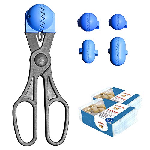 La Croquetera Packung – Mehrzweck-Utensilien, blau, 4 austauschbare Teigformen + Packung mit 40 Aufbewahrungsbehältern, 100% Spanien: patentiert von La Croquetera