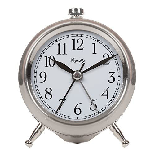 La Crosse Technology Equity by La Crosse Small Metal Alarm Clock, Silver, Pack of 1 von equity by la crosse