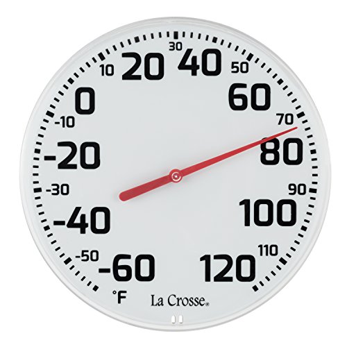 La Crosse 104-1522 Thermometer, rund, analog, 20,3 cm von La Crosse Technology