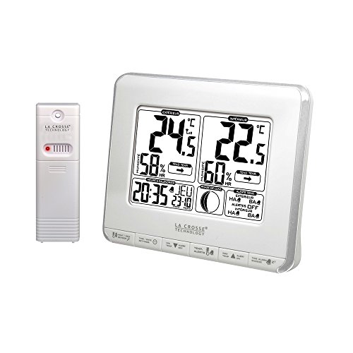 La Crosse Technology WS6812WHI-SIL Wetterstation, Weiß/Silber von La Crosse Technology