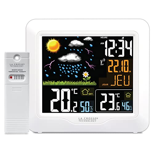 La Crosse Technology - WS6820 Funk-Wetterstation mit farbigem LCD-Display - weiß von La Crosse Technology