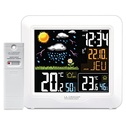 La Crosse Technology - WS6820 Funk-Wetterstation mit farbigem LCD-Display - Weiß von La Crosse Technology