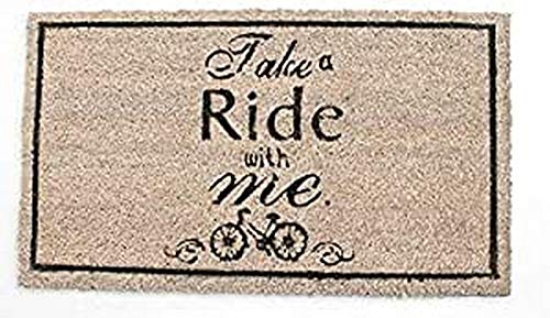 La Finesse Dekorative Coir Eingangs Türmatte, Take A Ride with Me, 70 cm x 40 cm von La Finesse