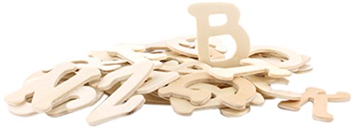 La Fourmi, 35 Holz-Alphabet-Teile, 50 mm, Beige, standart von La Fourmi