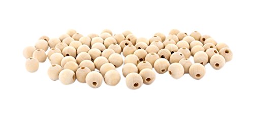 La Fourmi 15 mm, 80-teilig, Holz, unlackiert, mit 3-mm-Loch, Beige, standart von La Fourmi