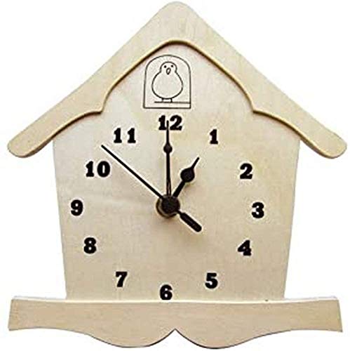 La Fourmi 20 x 19,5 cm Cookoo Vogelhaus mit Uhrwerk Wanduhr, Holz, Beige, 20x19,5cm von La Fourmi