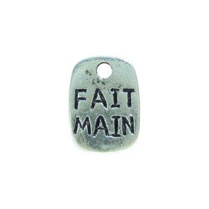 La Fourmi Metallschild, Aufschrift „Fabit Main“ vx.arg.10 mm, 6 Stück, Metall, Silber, 10mm von La Fourmi