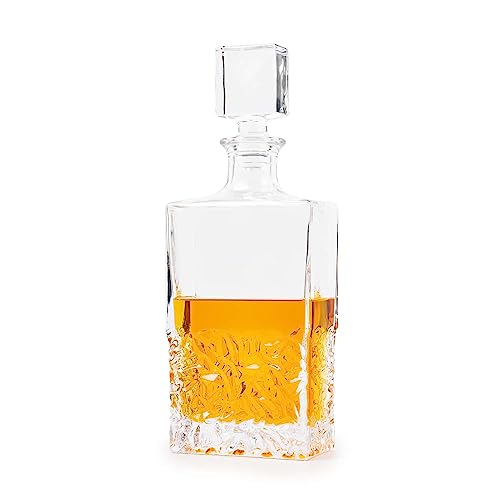 La Home by Chris Whisky Karaffe mit Stopfen 700ml für Scotch, Cocktail, Rum, Bourbon, Cognac, Wodka und Likör, Whiskyflasche, Kristall-Dekanter - Dickes Glas (Modell 2) von La Home by Chris