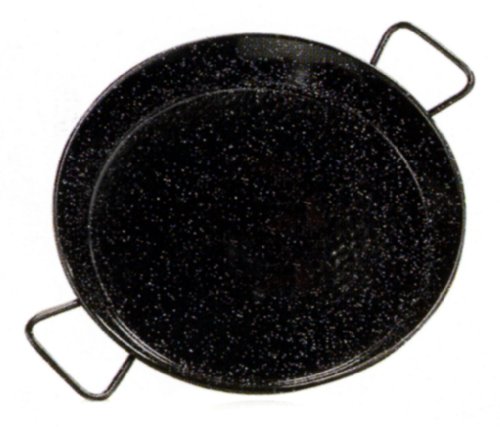 La Ideal 3-Person / 28-cm Enamelled Valencian Paella Pan, Alloy Steel, Schwarz, 28 cm, 12 von Garcima