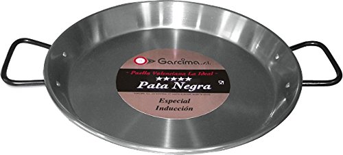 La Ideal Paella Pfanne Stahl poliert, Silber, 42 cm, 6 Stück von Garcima