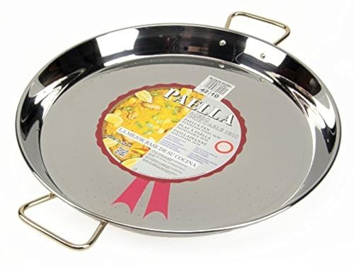 La ideal Paella-Pfanne, Edelstahl, silberfarben, 42 cm, 1 Stück von Garcima