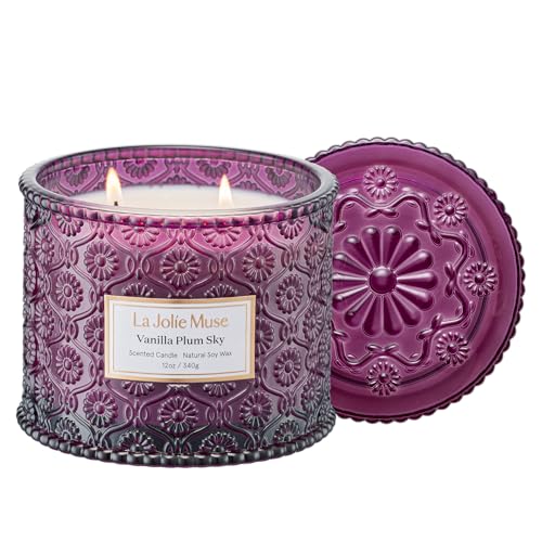LA JOLIE MUSE Aroma-Kerzen für zuhause, große 2-Docht-Soja-Kerze, Duftkerze Geschenk, sauber brennende Kerzen, ca. 340 g (12oz) von La Jolíe Muse