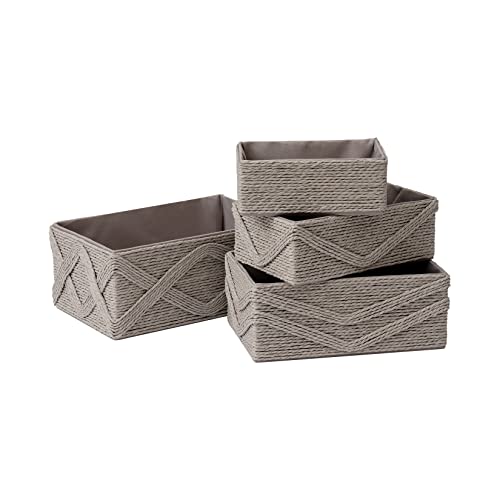 La Jolíe Muse Aufbewahrungskorb biologisch aus Papier Pappkorb im Regal (Grau-neu) von La Jolíe Muse