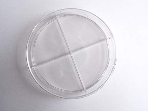 Petri Dish 4 Kompartment, rund, 90 mm x 15 mm, 4 Fächer, Kunststoff, SEM13 von La Lettre S Shop