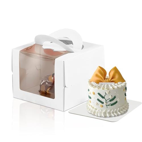 La Llareta Tortenkarton, 15 Stück/4 Zoll Cake Boxes Pappe, für Hochzeit Party, Geburtstag Kuchen, Kekse, Cupcakes, Muffin von La Llareta