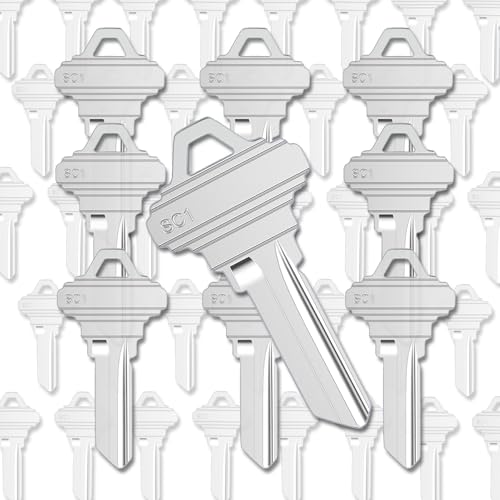 50 Stück Premium Brass SC1 Schlüsselrohlinge vernickelt Oberfläche ungeschnittene Rohlinge 50 Stück Premium Brass SC1 Schlüsselrohlinge vernickelt Oberfläche ungeschnittene Rohlinge von La Macaza