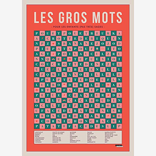 La Majorette à Schnurrbart Poster Les Gros Worts Art, Papier, Rot, Format: 50 x 70 cm von La Majorette à Moustache