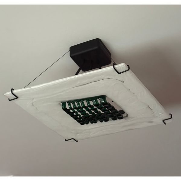 Murano Glas Kronleuchter Grün und Weiß Drachenform, La Murrina von La Murrina