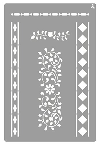 St-08 Deko-Schablone, 20 x 30 cm, La Pajarita speziell für Kreidefarbe und Stoffmalerei von La Pajarita