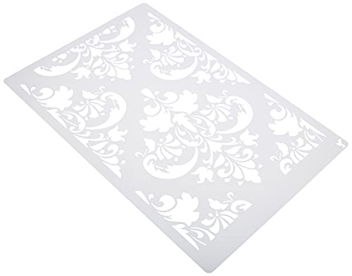 St-18 Damast-Schablone, 20 x 30 cm, La Pajarita speziell für Kreidefarbe und Stoffmalerei von La Pajarita