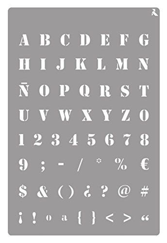 Schablone St-23 Alphabet 20 x 30 cm Die Fliege speziell für Kreidefarbe und Malerei Stoff von La Pajarita