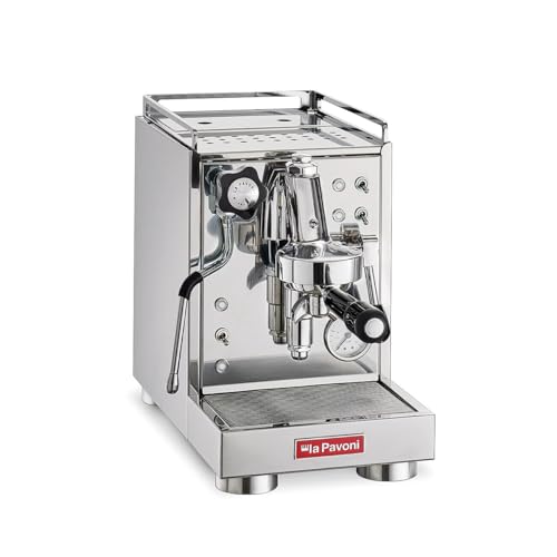 La Pavoni Mini Cellini, Semiprofessionelle Espresso-Kaffeemaschine LPSMCS01EU, Einzelboiler, Dampf- und Heißwasserlanze, 2,9-l-Tank, 58-mm-Filterhalter und 1/2-Tassen-Filter, 1400 W, Edelstahl La Pavoni Mini Cellini, Semiprofessionelle Espresso-Kaffeemaschine LPSMCS01EU, Einzelboiler, Dampf- und Heißwasserlanze, 2,9-l-Tank, 58-mm-Filterhalter und 1/2-Tassen-Filter, 1400 W, Edelstahl von La Pavoni