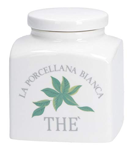 LA PORCELLANA BIANCA Teedose mit Deckel 0,5l in Geschenk-Box Italien Landhaus Style Tee Aromadose Vorratsdose Aufbewahrung Tee Teebeutel von LA PORCELLANA BIANCA