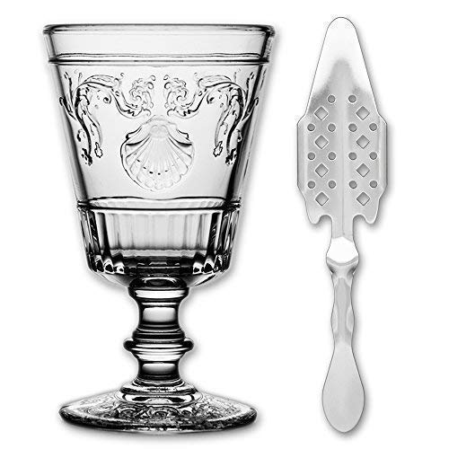 1x La Rochere Absinth Glas Versailles 400ml + 1x Absinth Löffel Losanges 41" von La Rochère