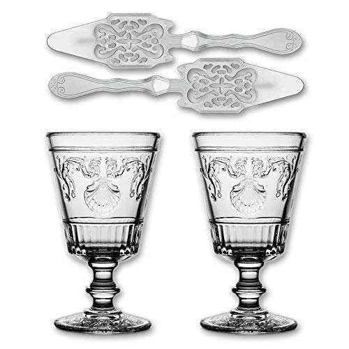 2X La Rochere Absinth Glas Versailles 400ml + 2X Absinth Löffel Antique von La Rochère