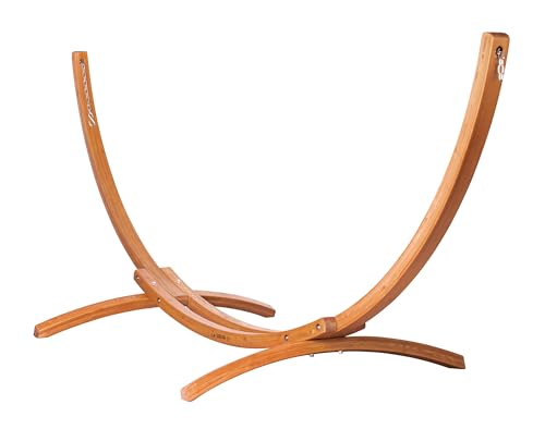 LA SIESTA® - Hängematten Gestell aus Holz für Indoor und Outdoor. Gestell aus FSC®-zertifiziertem Eukalyptus für Doppel-Hängematten (Maera Eukalyptus) von La Siesta