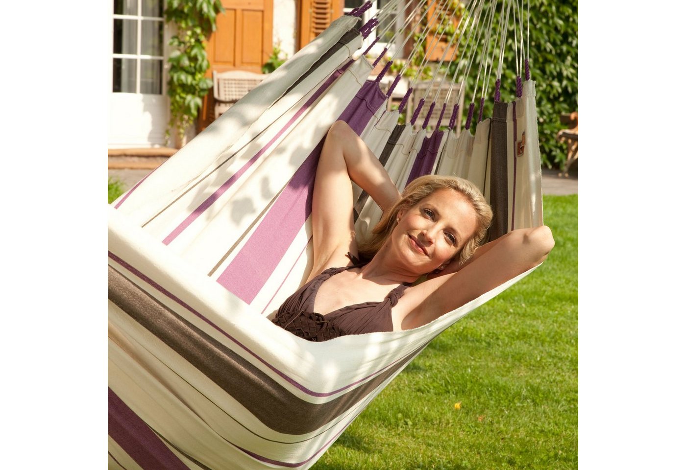La Siesta Hängematte Single Hängematte Caribena purple violett La Siesta Tuchhängematte, Hochwertige Qualität von La Siesta