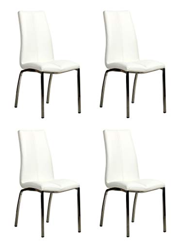 La Chaise Spola Ourense Stuhl, Stoff, Weiß, 94 cm (H) x 43,5 cm (B) x 58 cm (T). von La Silla Española