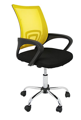 La Silla Española Die spanische Stuhl Ribadeo Bürostuhl ohne Kopfstütze 61x58x89 cm Gelb von La Silla Española