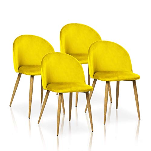 La Silla Española Esszimmerstuhl, Senfgelb, Maße: 47 x 46 x 77 cm von La Silla Española