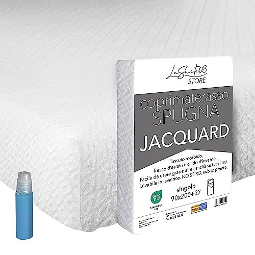 LA SUITE 08 STORE Matratzenbezug Matratzenschoner für Einzelbett, 90 x 200 cm, elastisch, aus Frottee, mit Ecken, milbendicht, waschbar, verstellbar LA SUITE 08 STORE Matratzenbezug Matratzenschoner für Einzelbett, 90 x 200 cm, elastisch, aus Frottee, mit Ecken, milbendicht, waschbar, verstellbar von LA SUITE 08 STORE