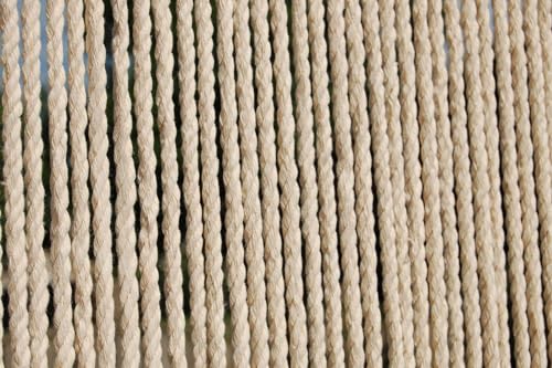 CASA Türvorhang Seil Toulon 3 Fliegenvorhang Insektenvorhang Balkonvorhang Seilvorhang Creme beige, Maße:100 x 230 cm von La Tenda