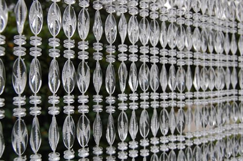 La Tenda Türvorhang ELBA 2 Fliegenvorhang Perlenvorhang Insektenvorhang transparent, Maße:100 x 230 cm von La Tenda