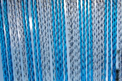 La Tenda Türvorhang Rimini 3 Raumteiler Fliegenvorhang Terrassentür Insektenvorhang blau transparent, Maße Vorhang:100 x 230 cm La Tenda Türvorhang Rimini 3 Raumteiler Fliegenvorhang Terrassentür Insektenvorhang blau transparent, Maße Vorhang:100 x 230 cm von La Tenda