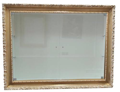 Hängevitrine Wand ausgestattet im Barockstil mit Glastüren klassischer Rahmen Flaschenhalter nach Maß VT1045OA 50 x 70 cm von La Torre