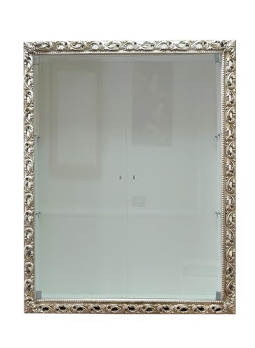 Klassische Hängevitrine Wand ausgestattet mit Glastüren im Barock-Stil Lochrahmen Flaschenhalter nach Maß VTGM224AB 70 x 100 cm von La Torre