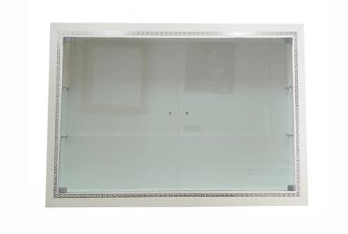 La Torre Hängevitrine Wand ausgestattet im klassischen Stil mit Glastüren Klassischer Rahmen Flaschenhalter nach Maß VTCapri/B 70 x 100 cm von La Torre