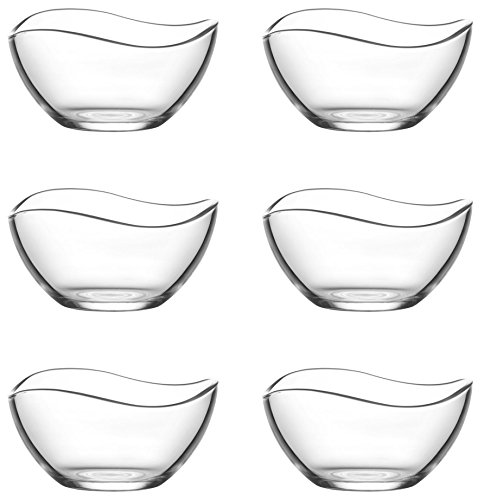 Lav 6tlg Glasschalen 215 ml Vira Schalen Glasschale Dessertschale Vorspeise Glas Gläser von Lav