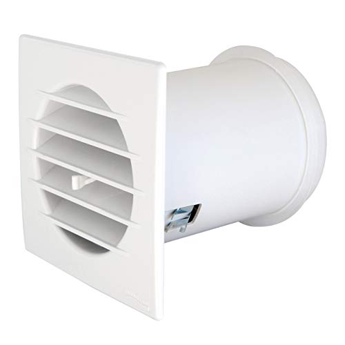 ACQ10CB Aircontrol Kühlergrill mit Thermostatventil für mildes Klima, quadratisch, 126 x 126 mm, Weiß von La Ventilazione