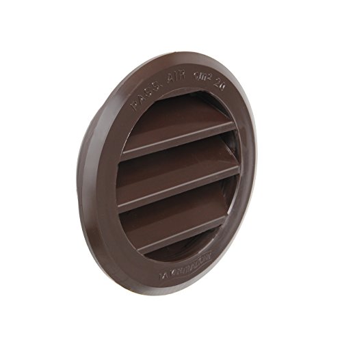 La Ventilazione T63RM T63RM-Y Lüftungsgitter aus Kunststoff, rund, für Einbau, Braun, 60 mm, ø 80 mm von La Ventilazione