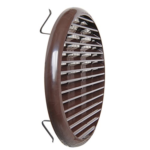 Die Belüftung tur200 m Lüftungsgitter aus Kunststoff mit Federn, Braun, Durchmesser 235 mm von La Ventilazione