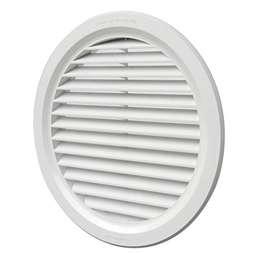 La Ventilazione T20B Lüftungsgitter, rund, aus Kunststoff, für Einbau, weiß, Durchmesser 238 mm von La Ventilazione